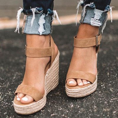 Women’s Summer Open-Toe Wedge Heel Sandals