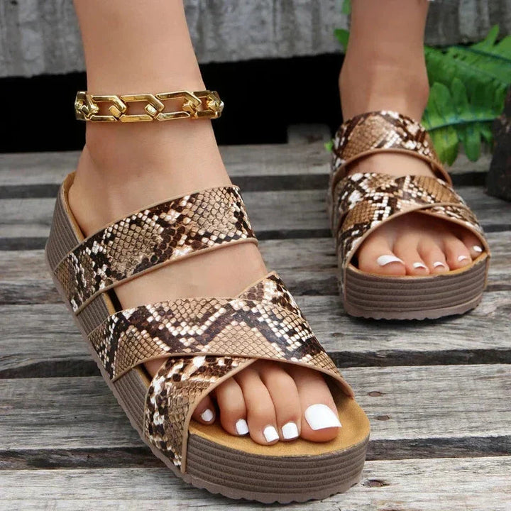 Women’s Orthopedic Cross Strap Platform Sandals