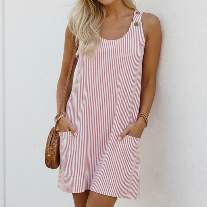 Women’s Striped Sleeveless Mini Dress