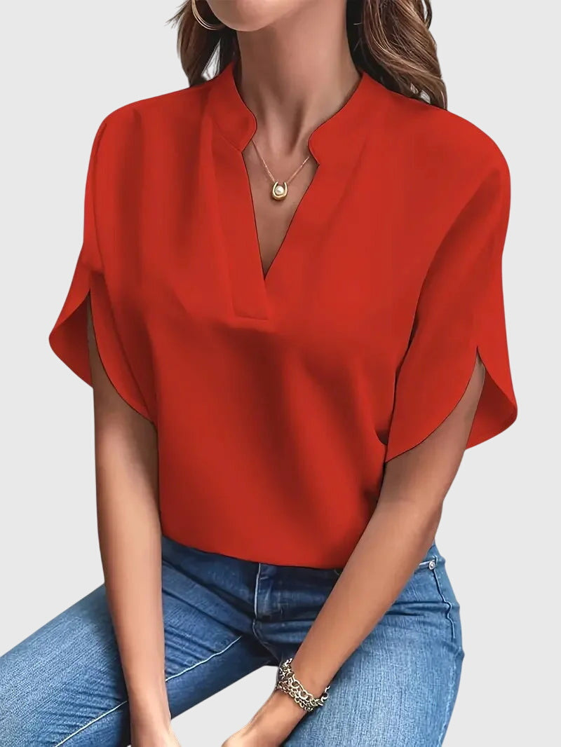 Women’s Elegant V-Neck Blouse