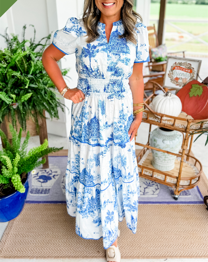 Women’s Classic Toile Maxi Dress
