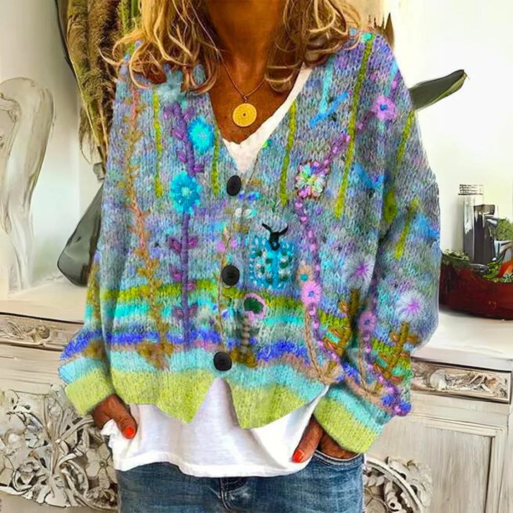 Carolin | Women's Cozy Boho Knit Sweater