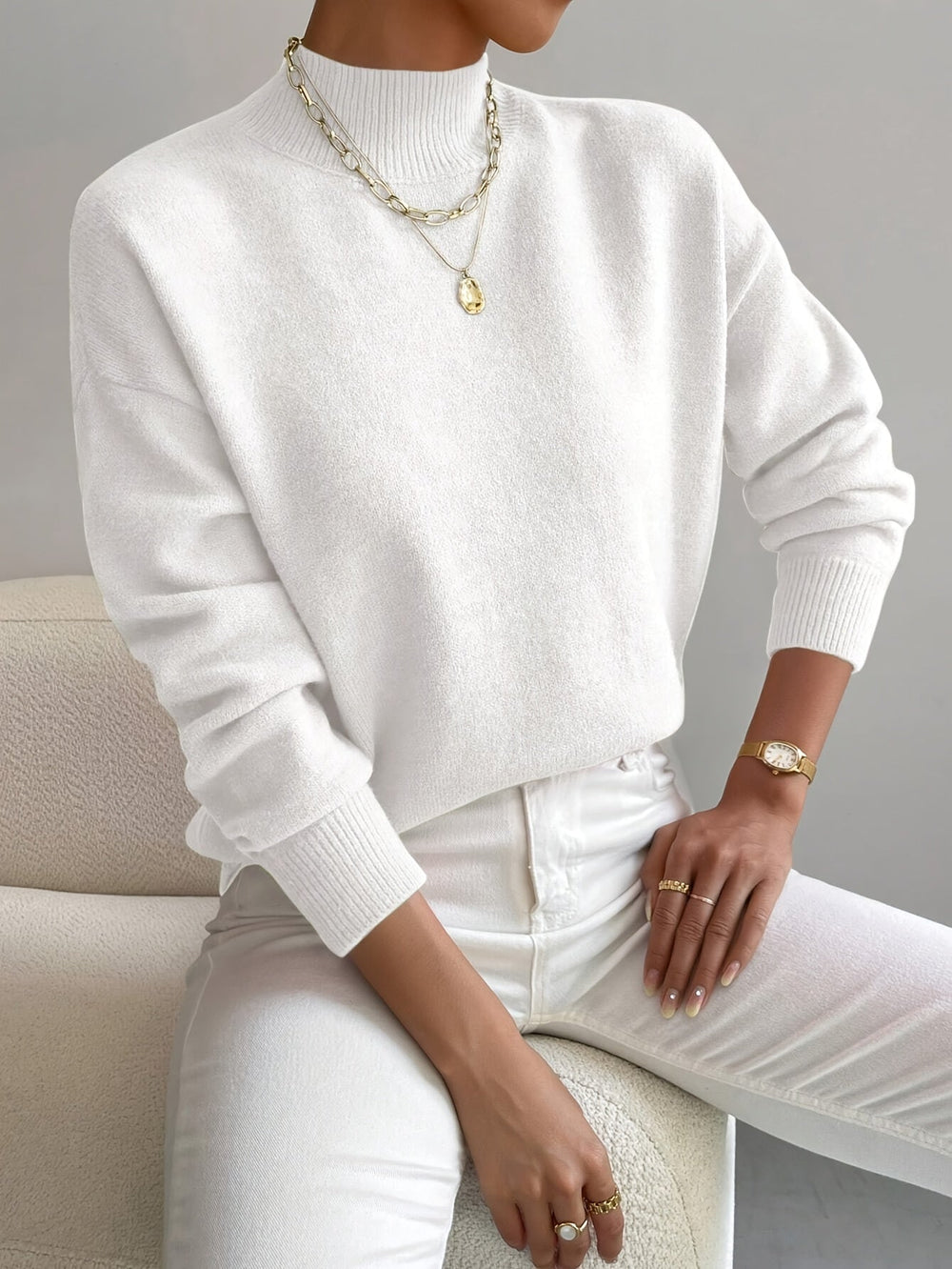 Dakota | Women's Spring Relaxed Mock Neck Sweater