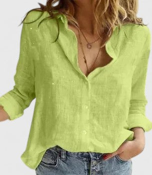 Women’s Elegant Blouse with V-Neckline