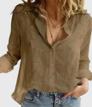 Women’s Elegant Blouse with V-Neckline