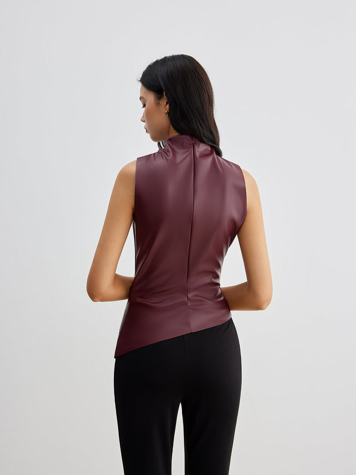 Women’s Chic Sleeveless High Neck Top