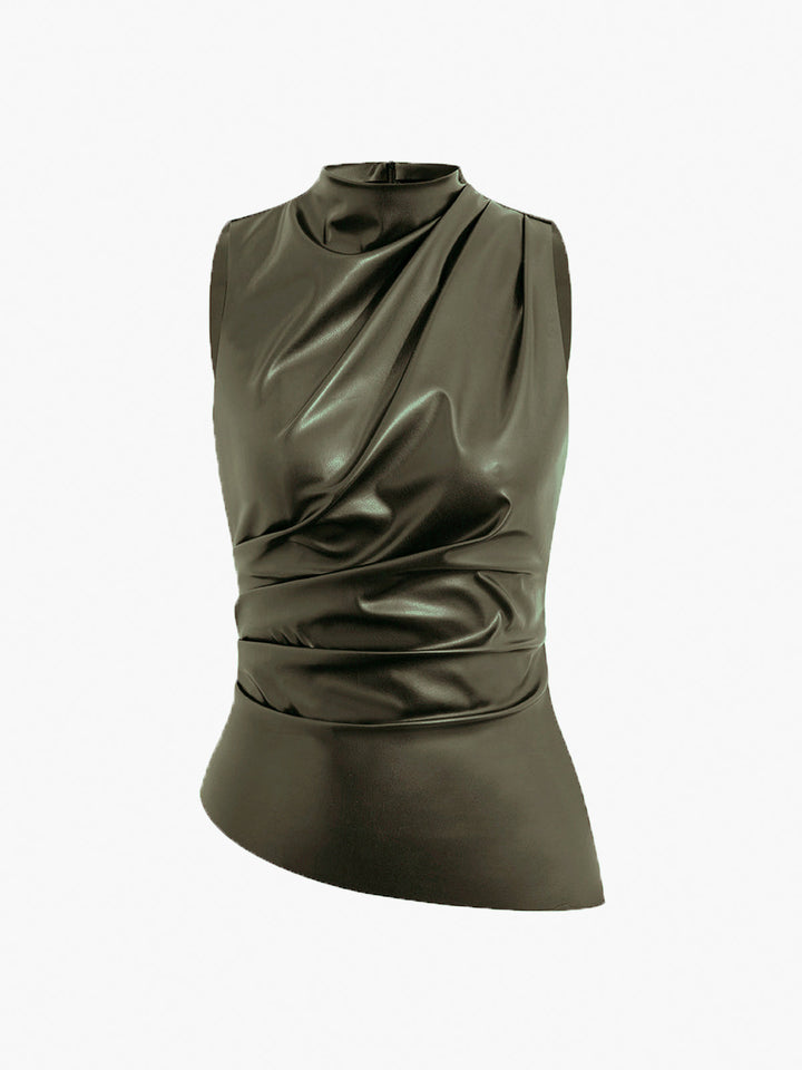 Women’s Chic Sleeveless High Neck Top