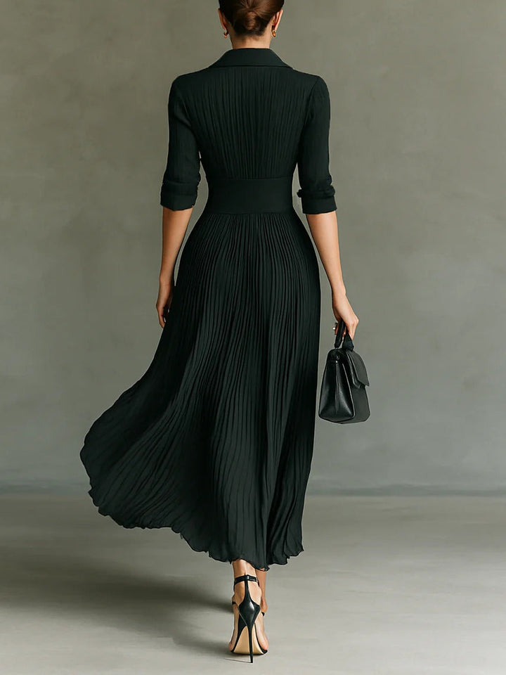 Women’s Elegant Pleated Wedding Guest Maxi Dress