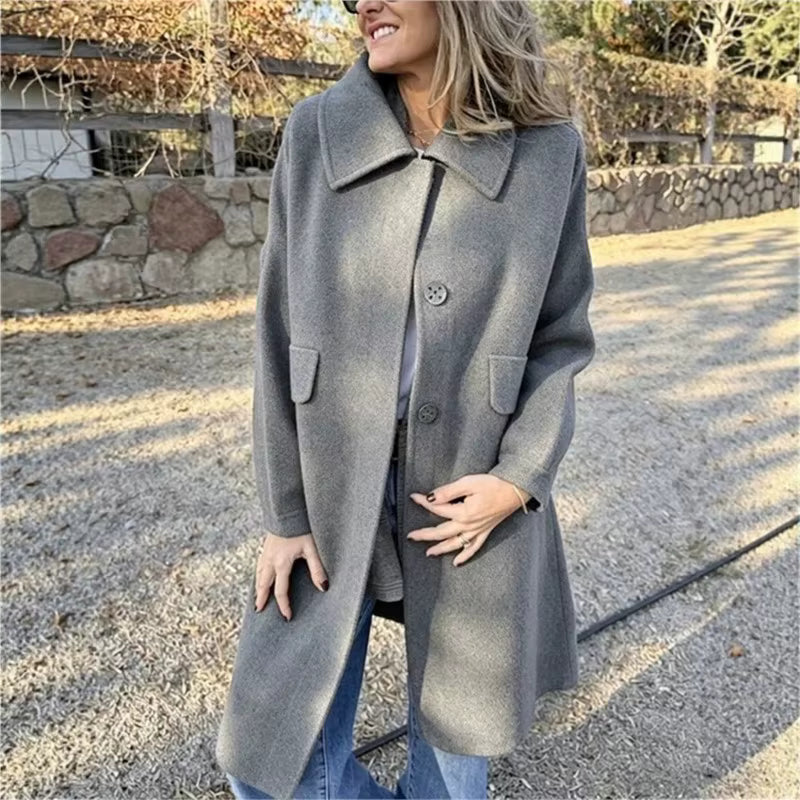 Harlow | Women's Warm Tie-Waist Long Coat for Fall & Winter