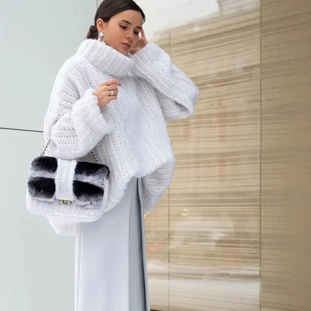 Hazel | Women's Oversized Knit Turtleneck Sweater