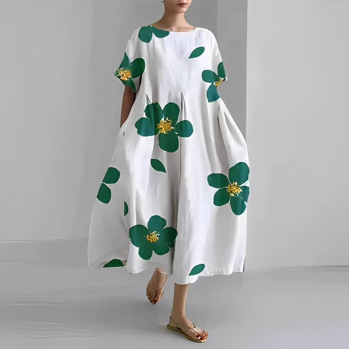 Women’s Relaxed Fit Floral Print Midi Dress