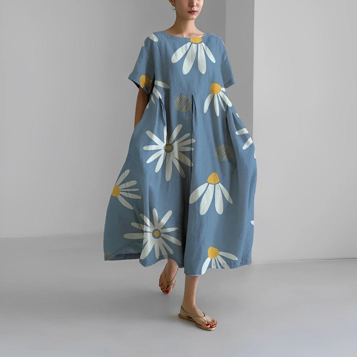 Women’s Relaxed Fit Floral Print Midi Dress