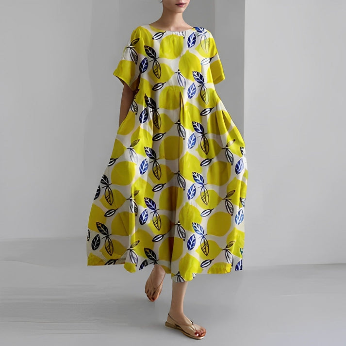 Women’s Relaxed Fit Floral Print Midi Dress