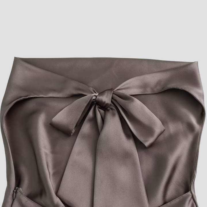 Women’s Halter Neck Draped Satin Top