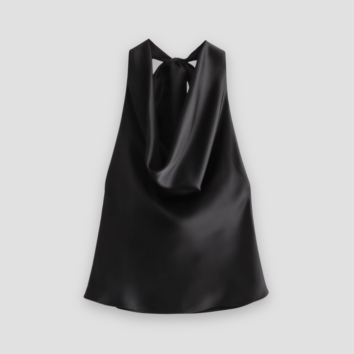 Women’s Halter Neck Draped Satin Top