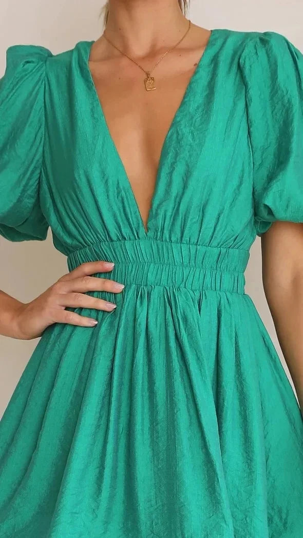 Women’s Summer Puff Sleeve Mini Dress