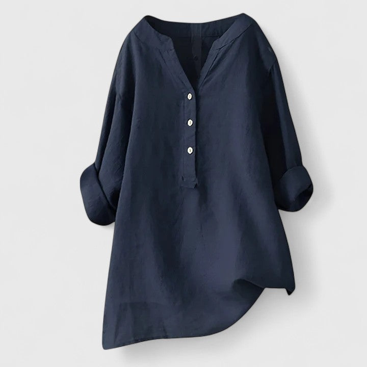 Women’s Casual Loose Fit Button-Front Summer Shirt