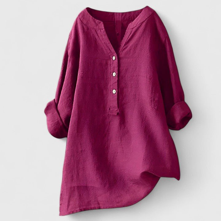 Women’s Casual Loose Fit Button-Front Summer Shirt