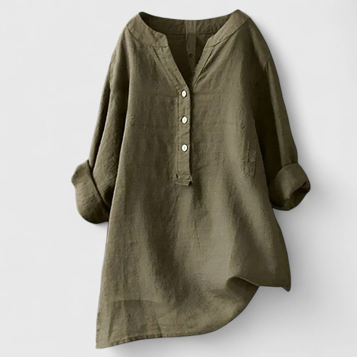Women’s Casual Loose Fit Button-Front Summer Shirt
