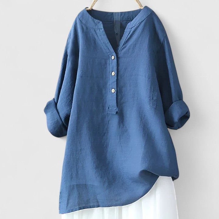 Women’s Casual Loose Fit Button-Front Summer Shirt