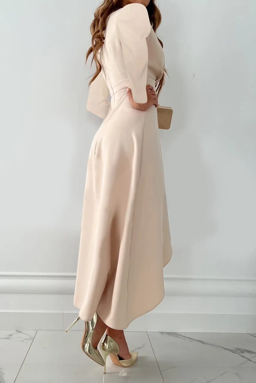 Women’s Elegant V-Neck Midi Dress