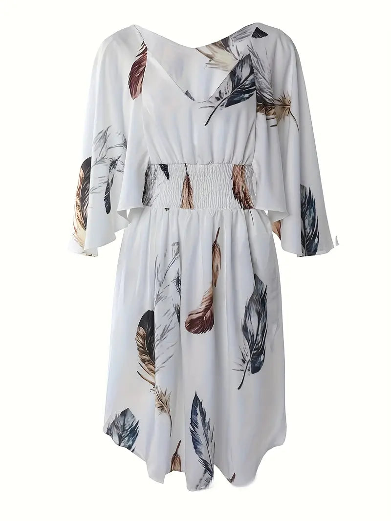 Women’s Boho Flowy V-Neck Mini Dress