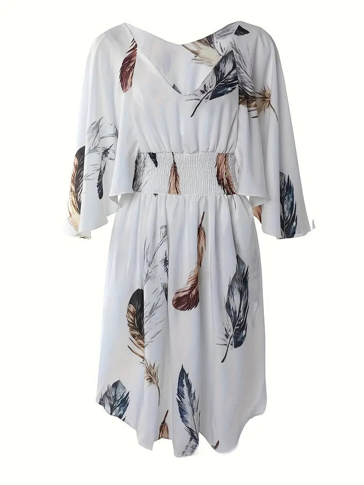 Women’s Boho Flowy V-Neck Mini Dress