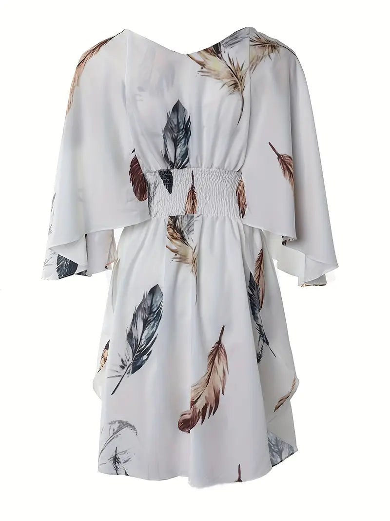 Women’s Boho Flowy V-Neck Mini Dress