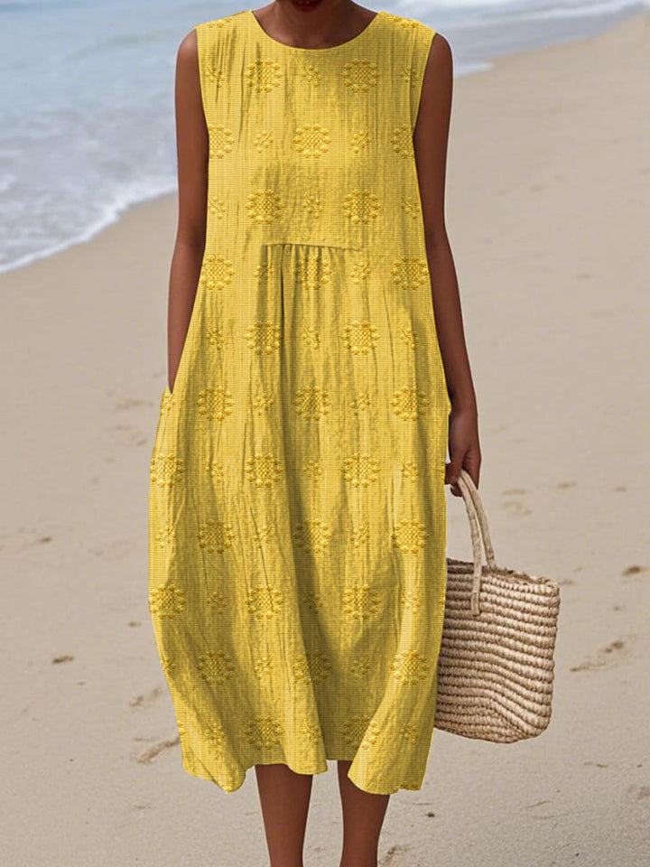 Women’s Printed Sleeveless Midi Dress