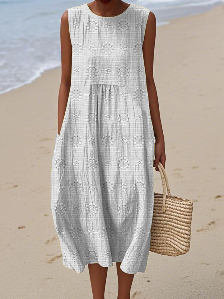 Women’s Printed Sleeveless Midi Dress