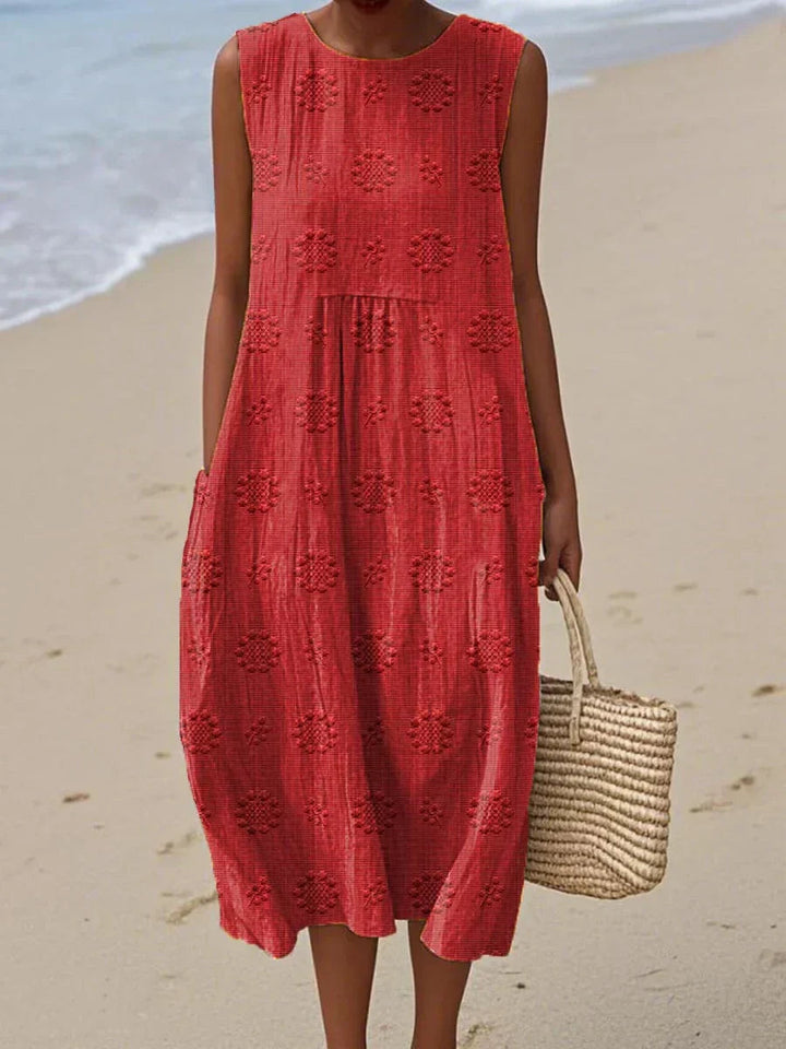 Women’s Printed Sleeveless Midi Dress