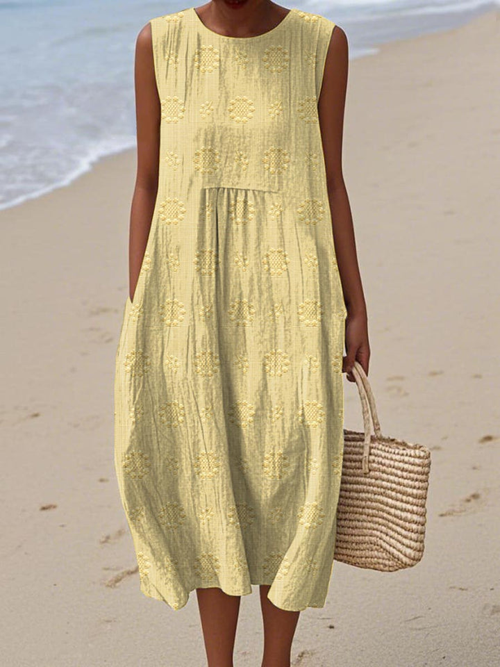 Women’s Printed Sleeveless Midi Dress