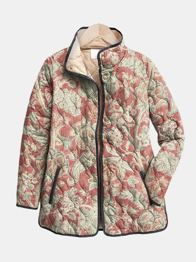 Poppy | Women's Floral Print Quilted Winter Jacket