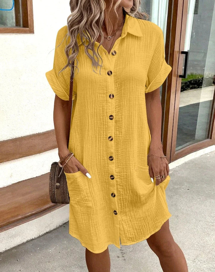 Women’s Button-Down Summer Mini Dress