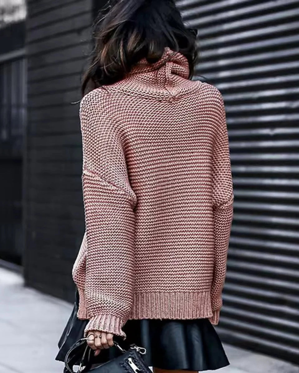 Sienna | Women's Oversized Chunky Knit Turtleneck Sweater