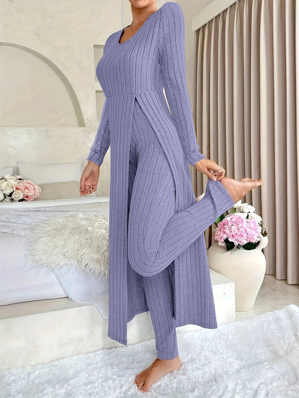 Sloane | Women's Cozy Knit Two-Piece Lounge Set