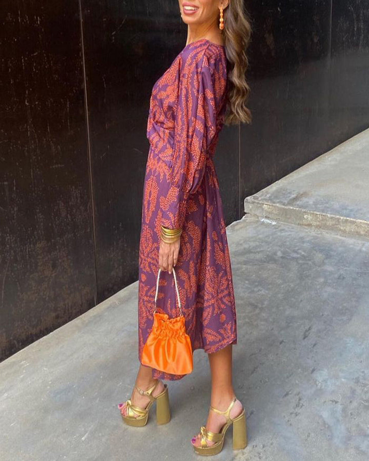 Women’s Maxi Dress With V-Neck And A-Line Silhouette