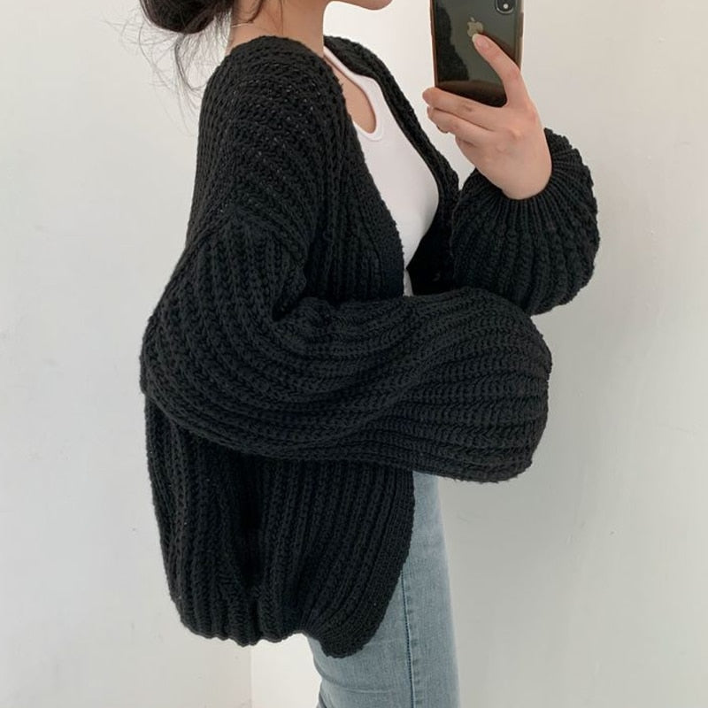 Willow | Women's Chunky Knit Open-Front Cardigan