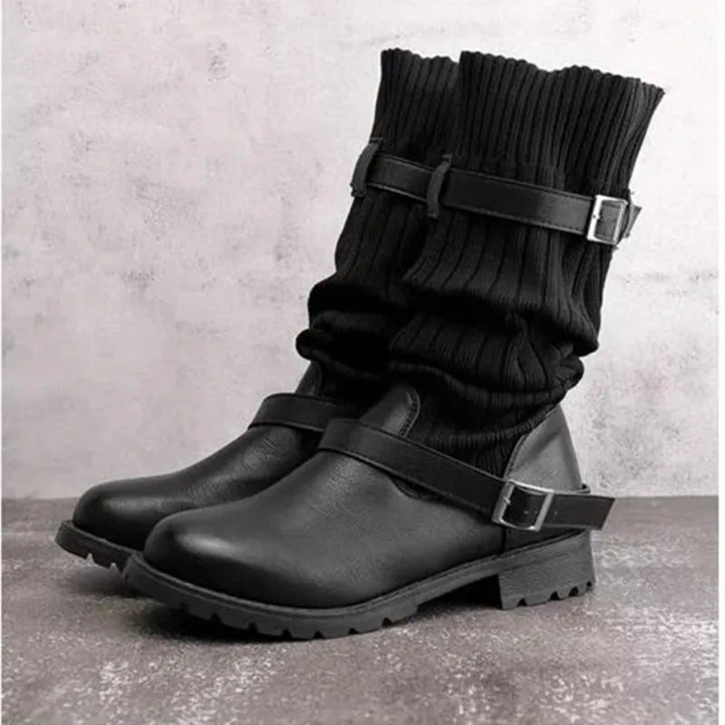 Willow | Women's Cozy Knit Relaxed Knee High Boots
