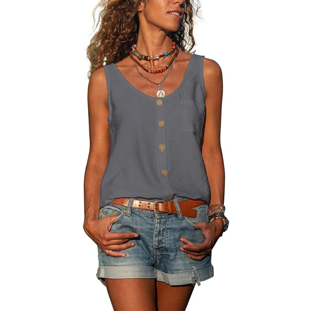 Women's Casual Loose Fit Sleeveless Summer Top