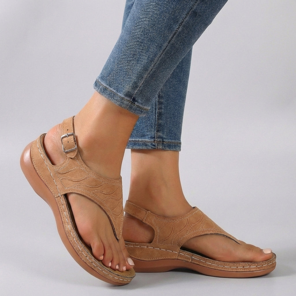 Women's Casual Open-Toe Ankle Strap Wedge Sandals