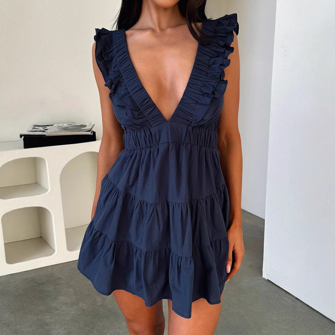 Women's Chic V-Neck Sleeveless Summer Sundress