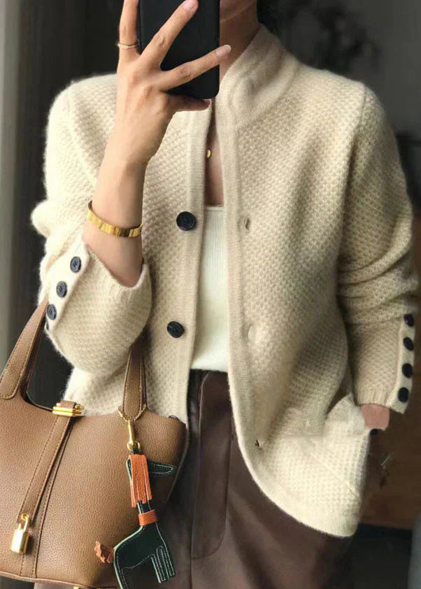 Women's Classic Button Front Long Sleeve Cardigan