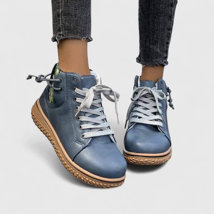 Women's Classic Lace-Up Side Zip Ankle Boots