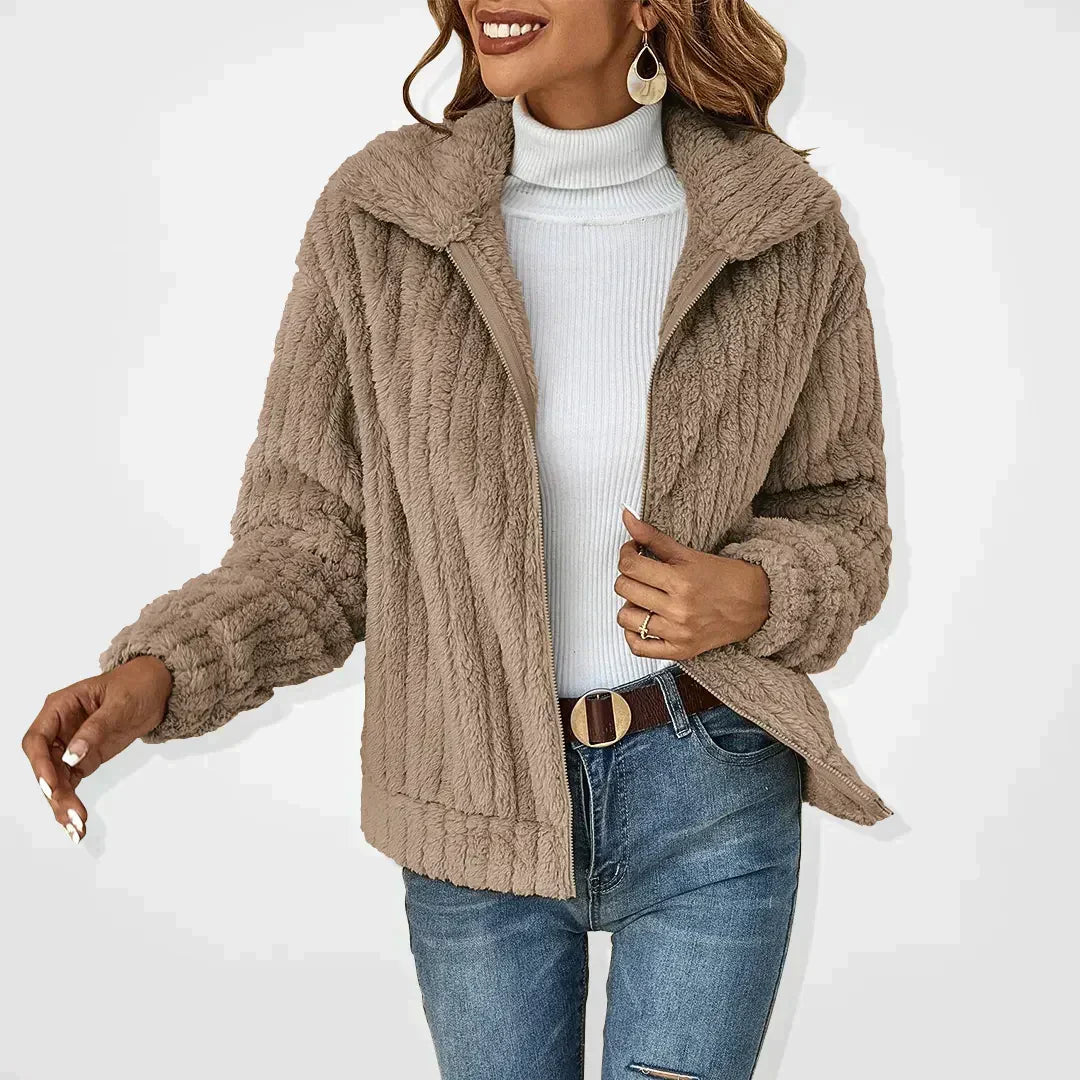 Women's Cozy Fluffy Oversized Teddy Cardigan