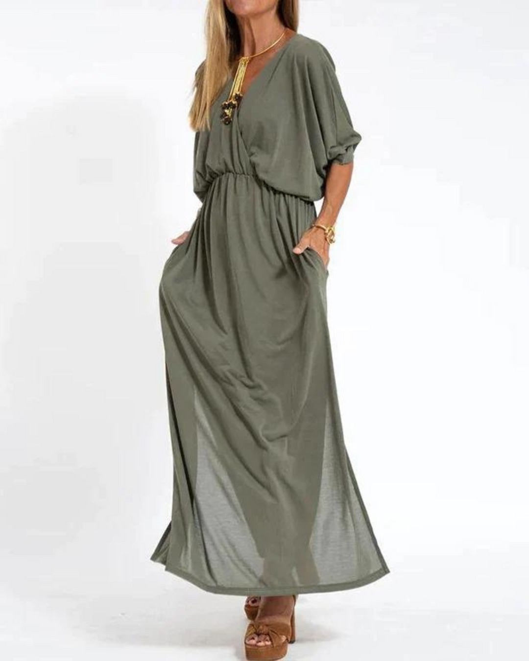 Women's Elegant Casual Flowy Lightweight Maxi Sundress