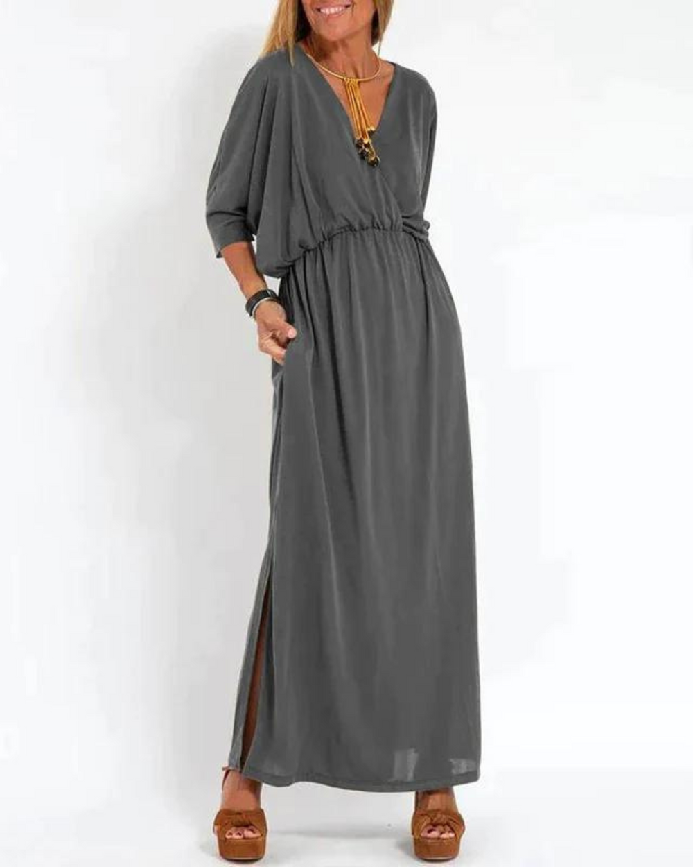 Women's Elegant Casual Flowy Lightweight Maxi Sundress