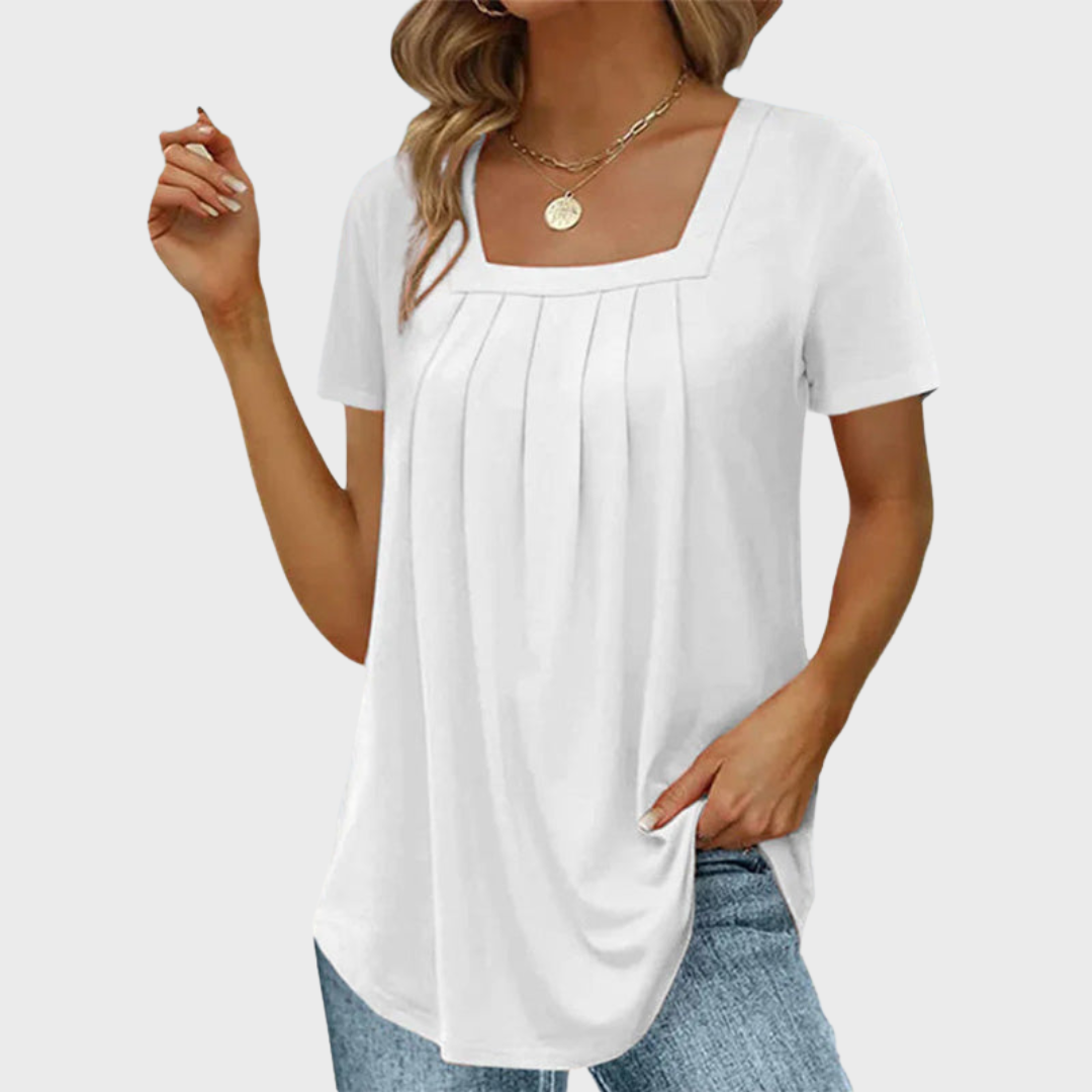 Women's Elegant Square Neck Summer Shirt