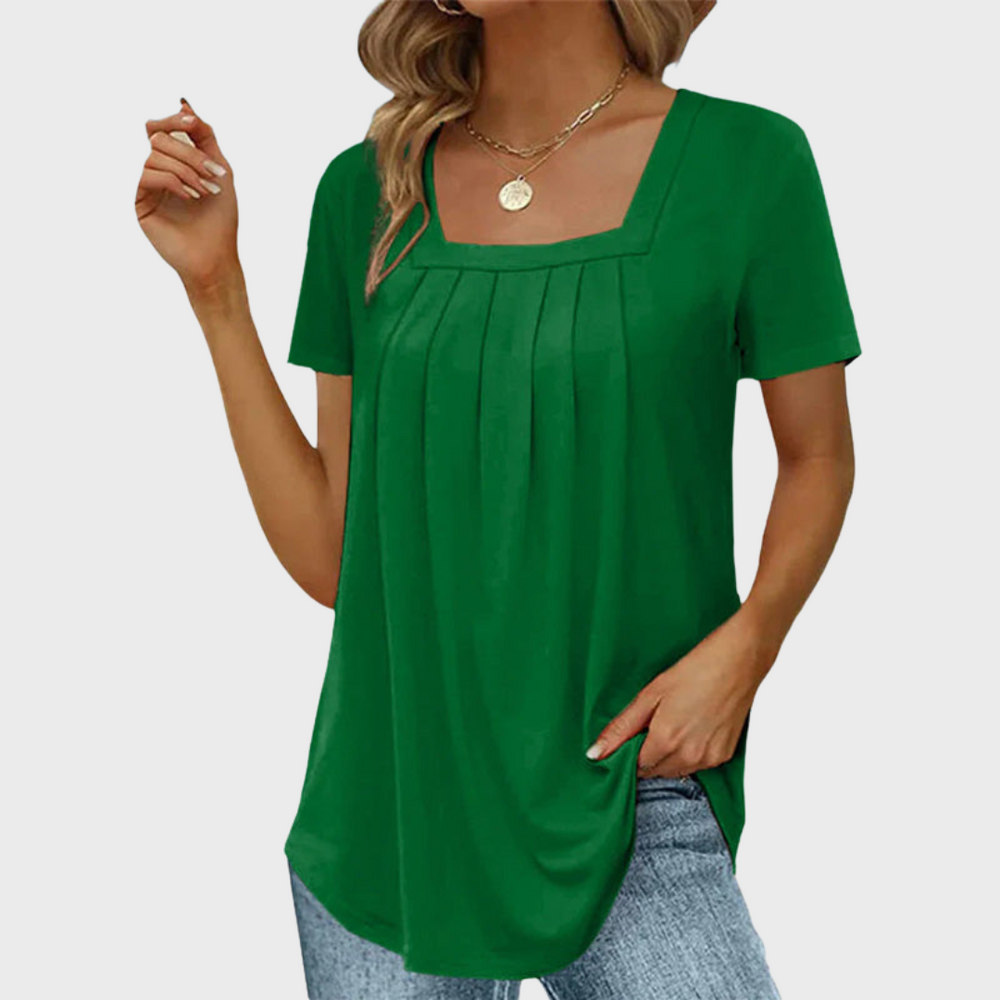 Women's Elegant Square Neck Summer Shirt