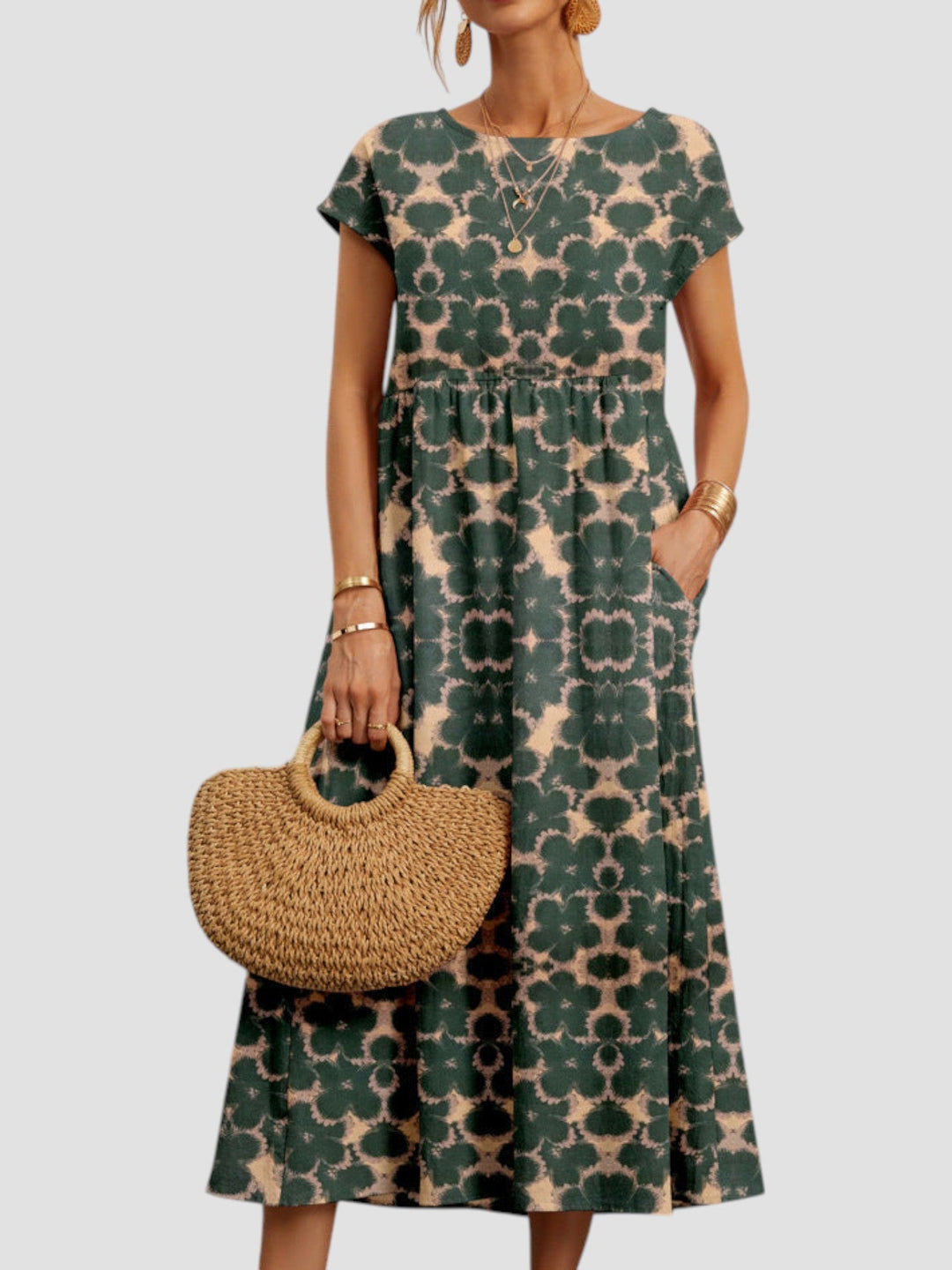 Women's Flowy Floral Print Maxi Sundress